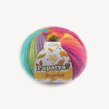 Lana Papatya Angora Batik Matizada Arcoiris fuerte #37