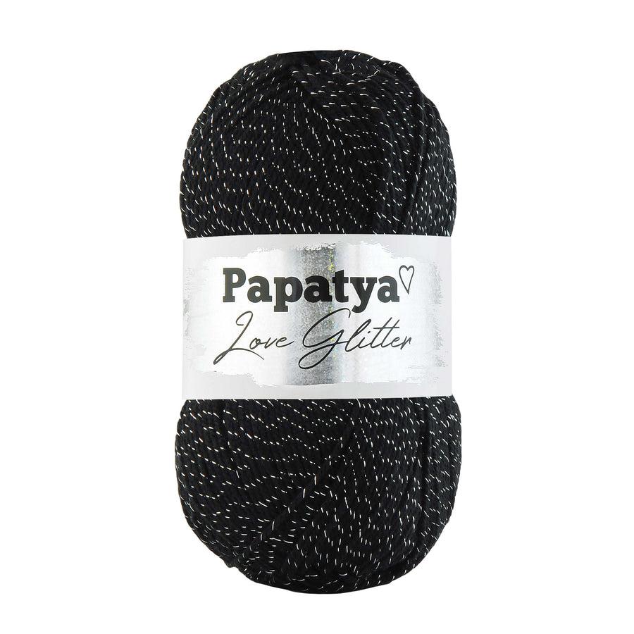 Lana Papatya Love Glitter Negro Lurex Plateado 2000