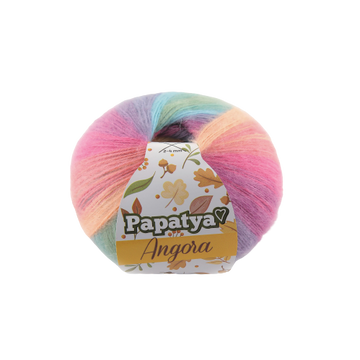 Lana Papatya Angora Matizada Arcoiris Pastel #11