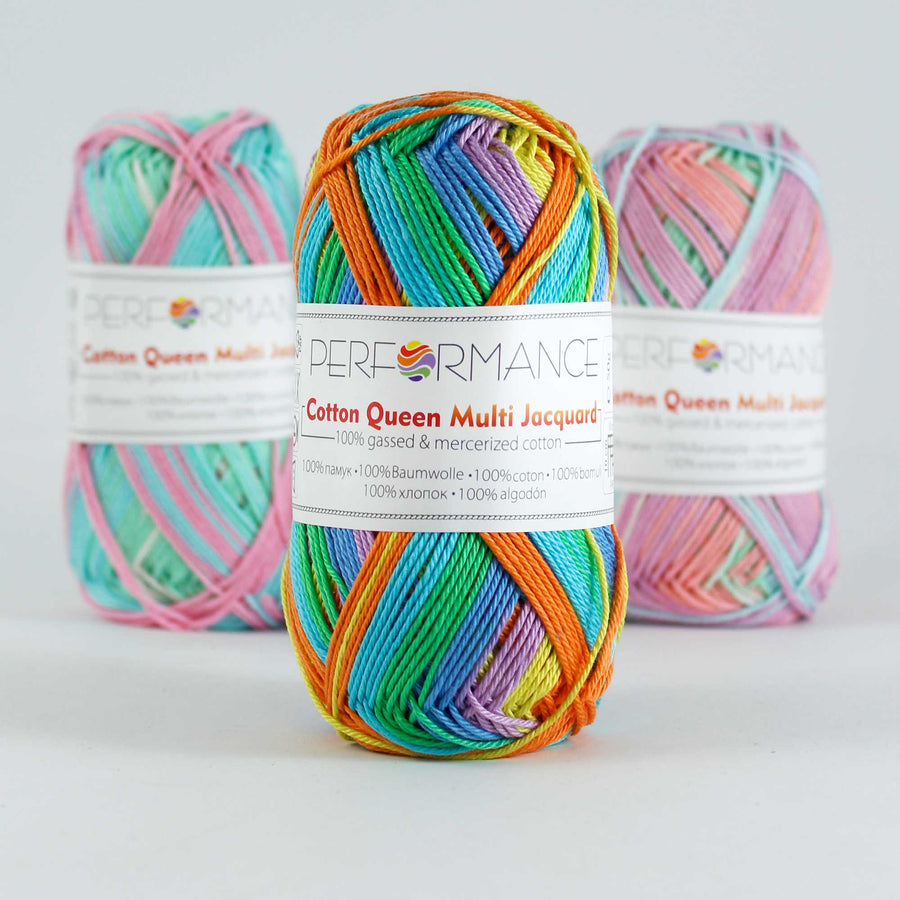 Lana Performance Cotton Queen Multi Jacquard Matizado Multicolor # 10458 x 50 gramos