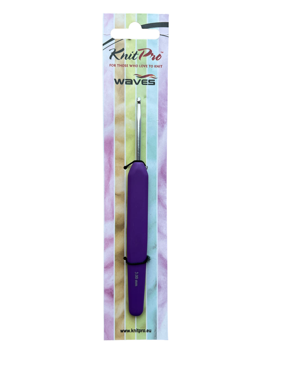 Aguja de Crochet Knit Pro Waves con Mango Silicona 3 mm