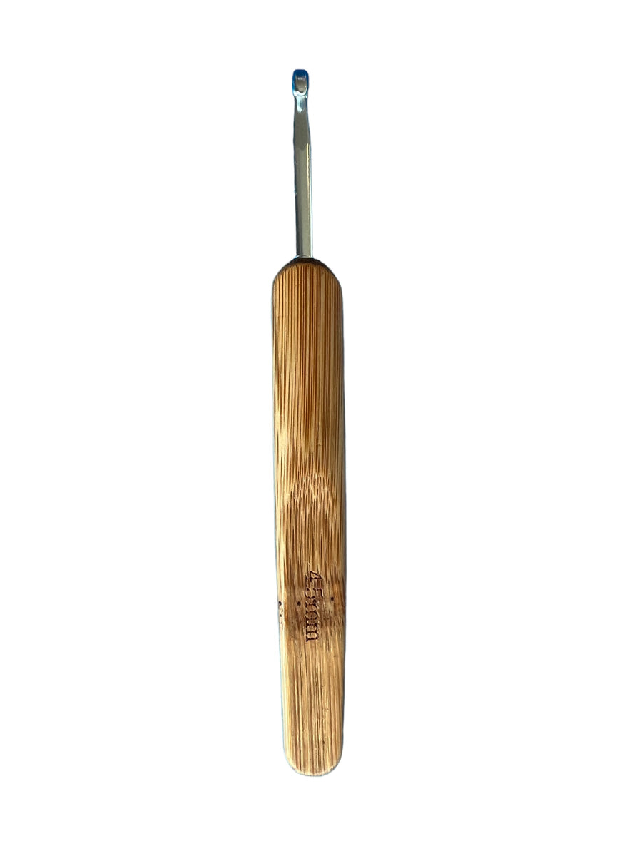 Aguja Mango de Madera Bambú Plano 4.5 mm