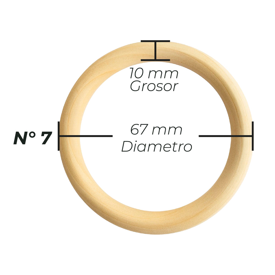 Aro de Madera Natural 7 cm