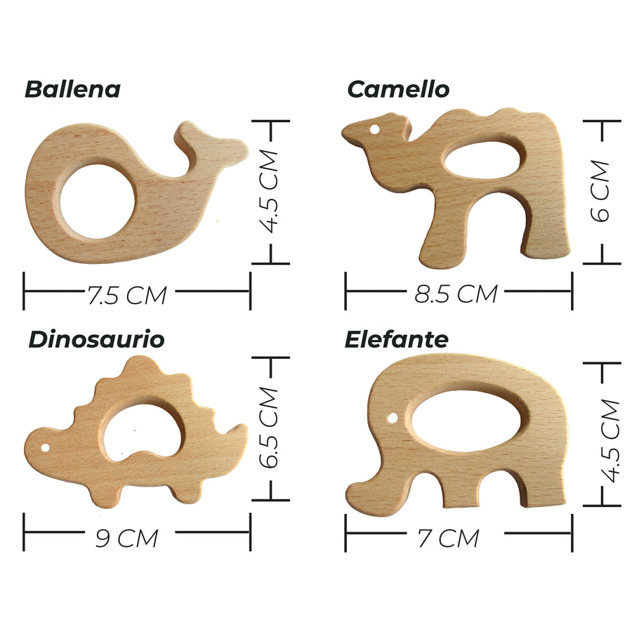 Aro de Madera Natural formas - Dinosaurio