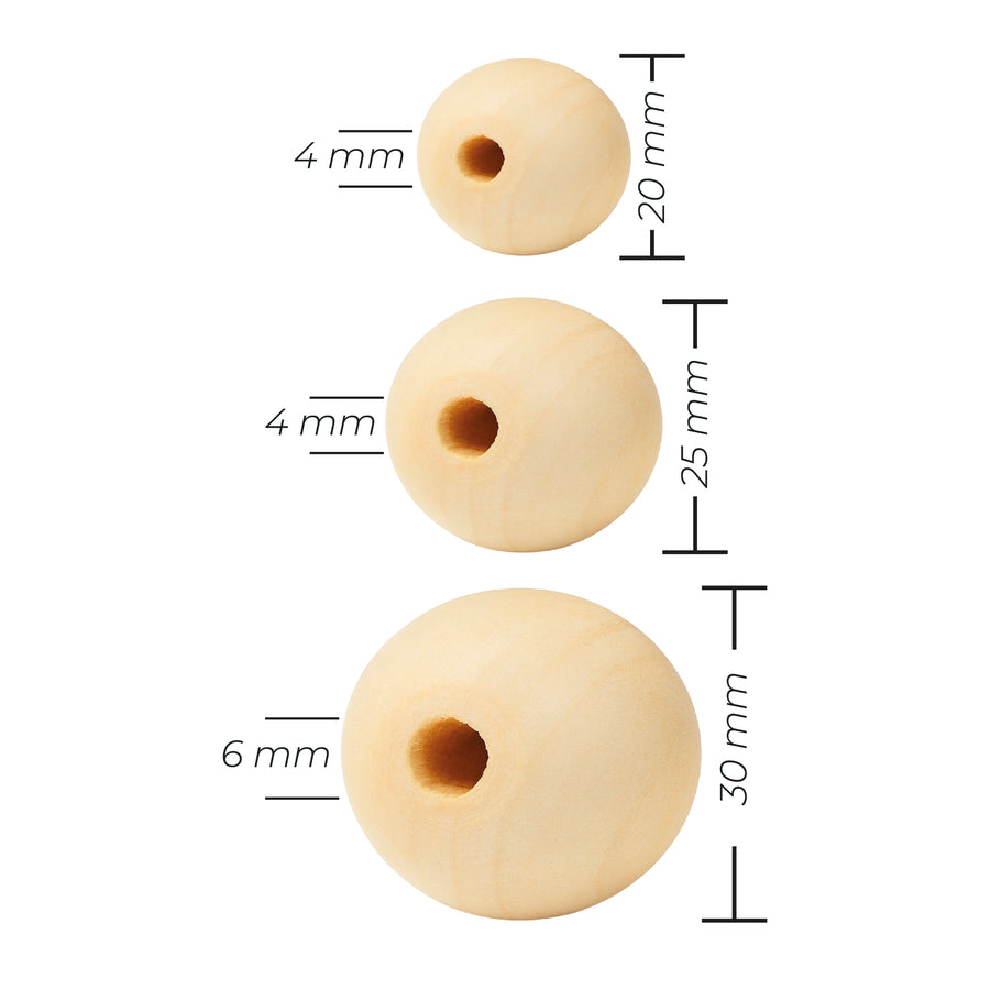 Bola de Madera Natural 3 mm