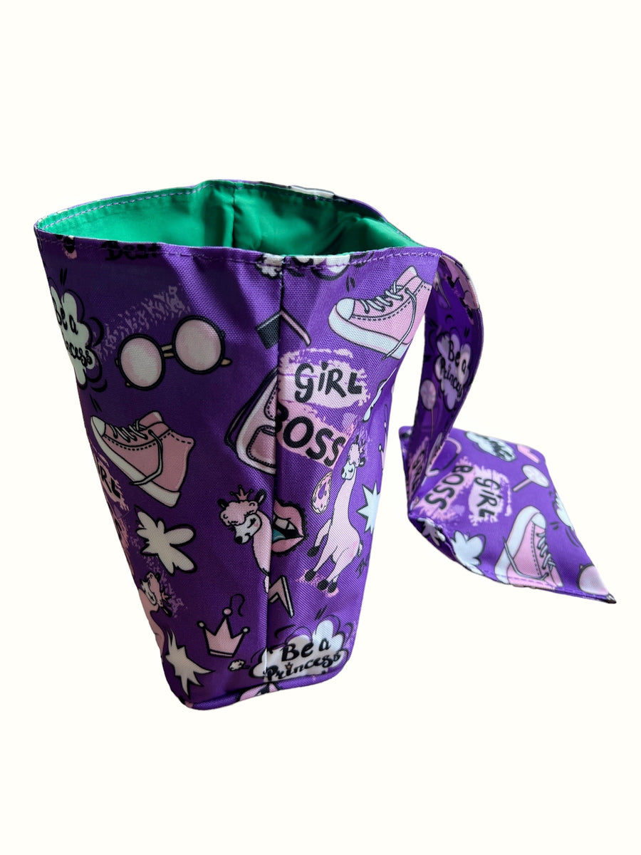 Bolsa Canguro Auxiliar Estampado Morado Llama Girl Boss