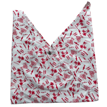 Bolsa Origami en Lona Estampada - Playa Roja