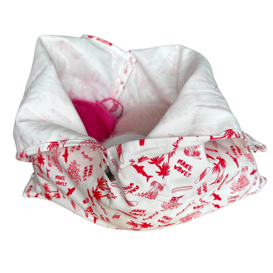 Bolsa Origami en Lona Estampada - Playa Roja