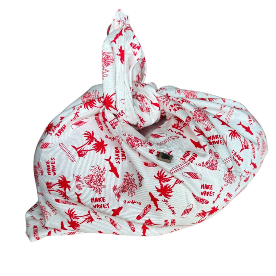 Bolsa Origami en Lona Estampada - Playa Roja