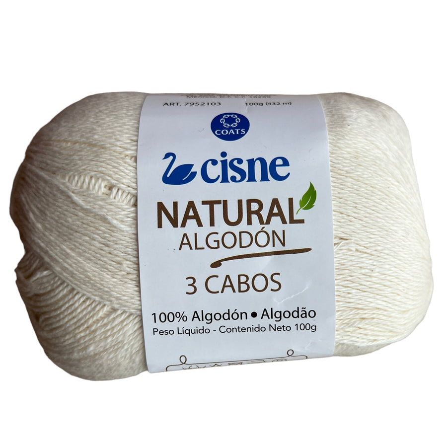 Hilo Cisne Natural Algodón 3 Cabos Crudo 00C