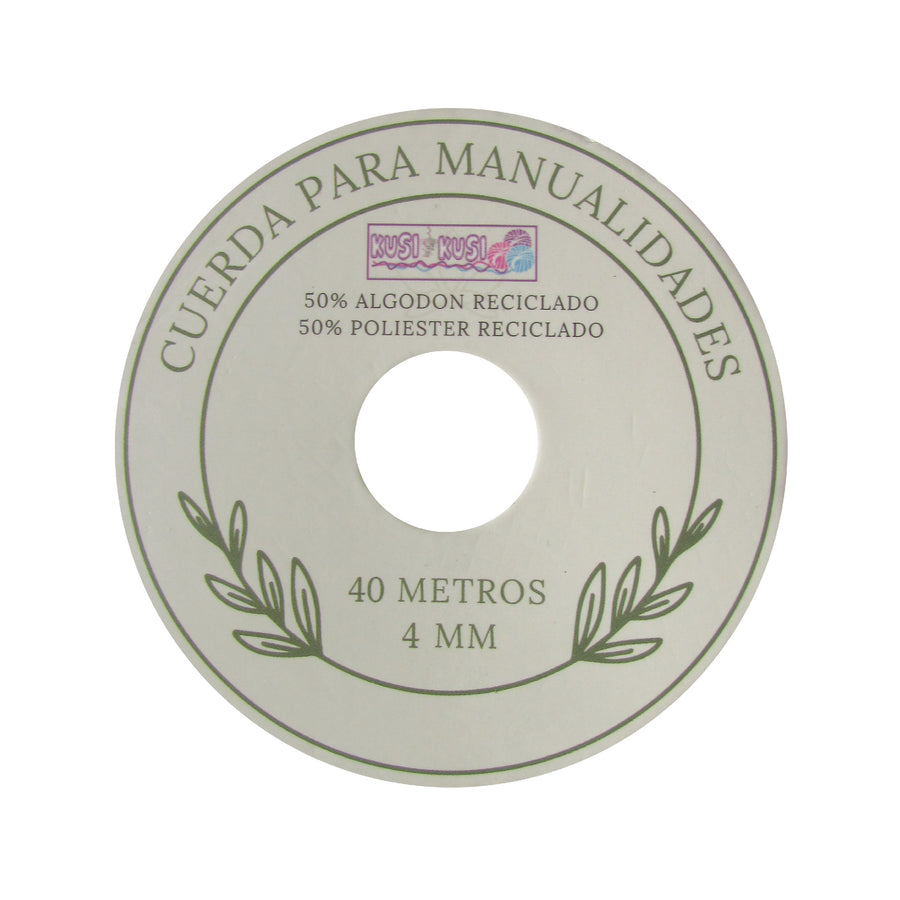 Cuerda Para Manualidades Kusi Kusi 6 mm Blanco