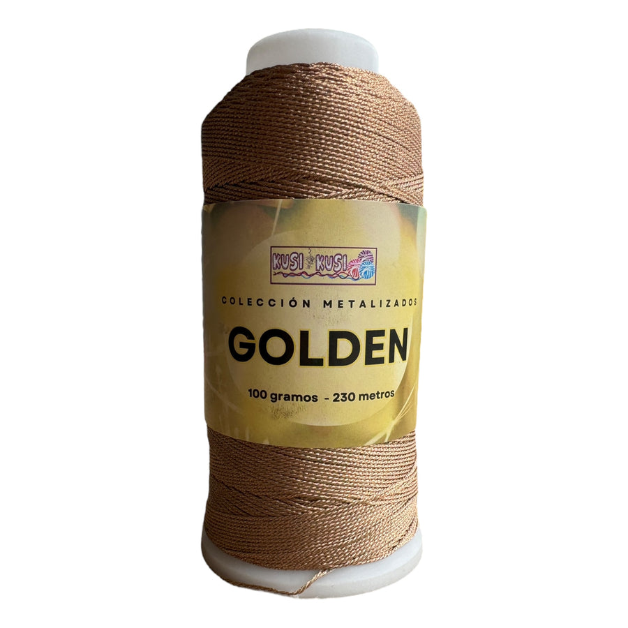 Hilo Kusi Kusi Golden para Tejer Cobre Claro - B653 - 12 hebras