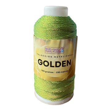 Hilo Kusi Kusi Golden para Tejer y Bordar Verde Irisado - STL52011 - 12 hebras