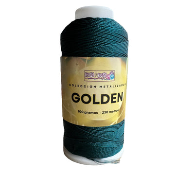 Hilo Kusi Kusi Golden para Tejer Verde Petroleo - B183 - 12 hebras