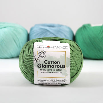 Lana Performance Cotton Glamorous #161 Verde x 50 gramos
