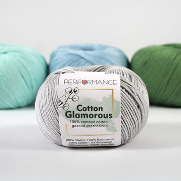 Lana Performance Cotton Glamorous #231 Gris Claro x 50 gramos