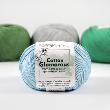 Lana Performance Cotton Glamorous #81 Azul Claro x 50 gramos