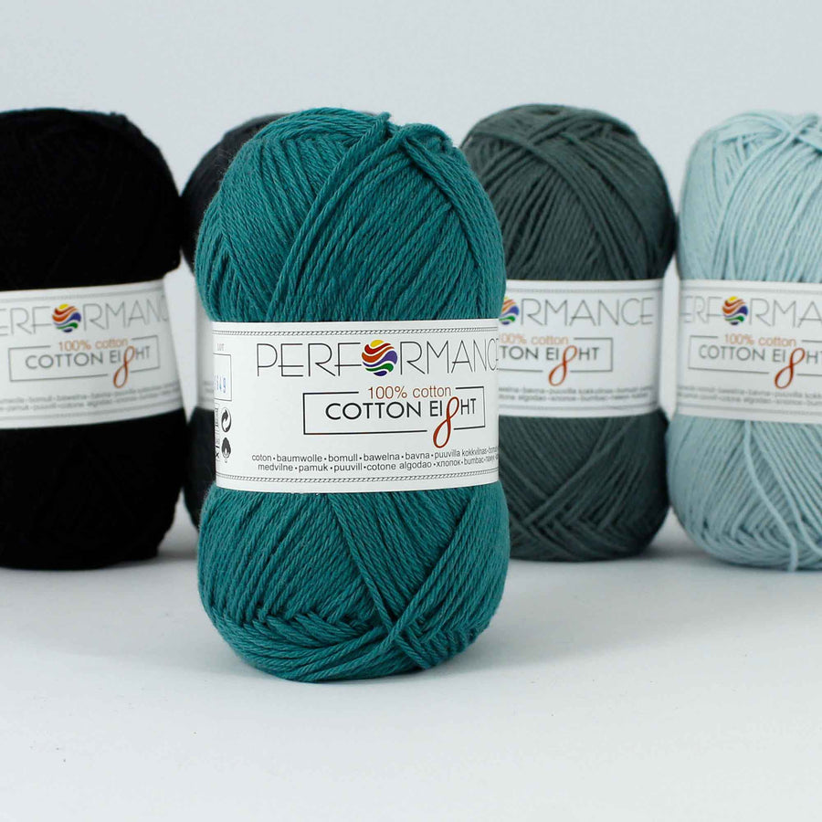 Lana Performance Cotton Eight #1010 Azul Petroleo x 50 gramos