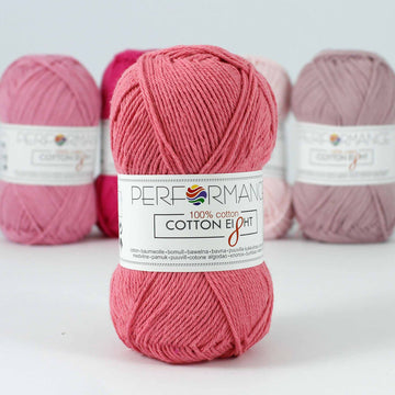 Lana Performance Cotton Eight #1060 Rosado Coral x 50 gramos