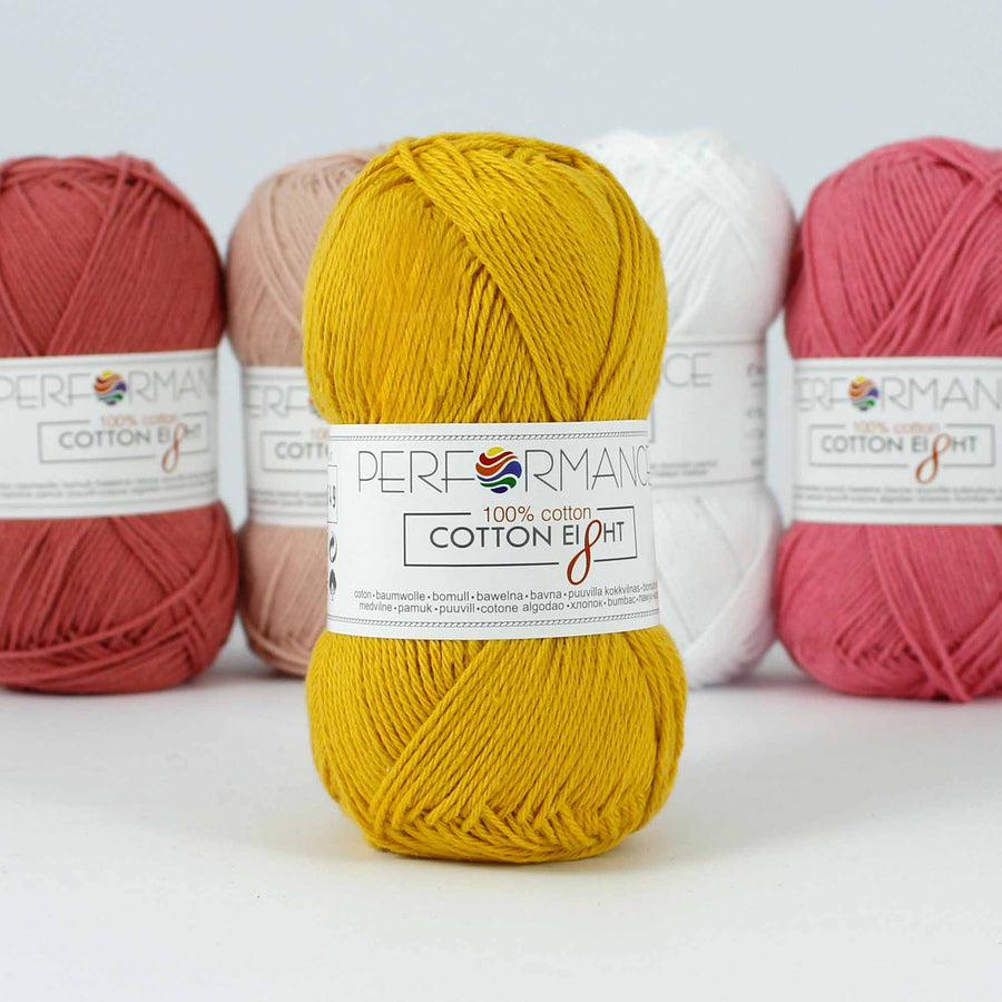 Lana Performance Cotton Eight #1070 Amarilo Ocre x 50 gramos