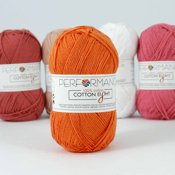 Lana Performance Cotton Eight #1090 Naranja x 50 gramos