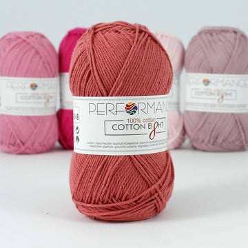Lana Performance Cotton Eight #1130 Naranja Ladrillo x 50 gramos