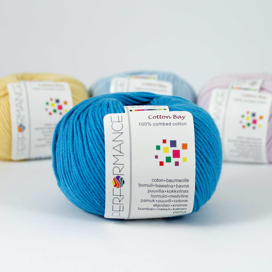 Lana Performance Cotton Bay Azul # 128 x 50 gramos