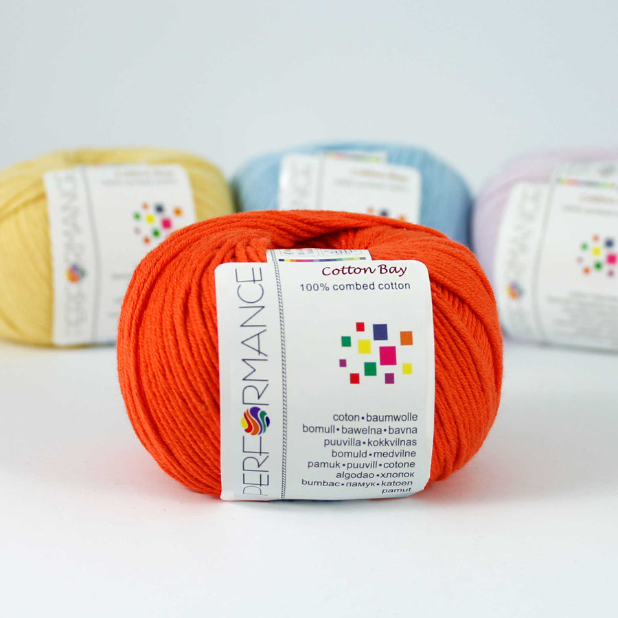 Lana Performance Cotton Bay Naranja # 197 x 50 gramos