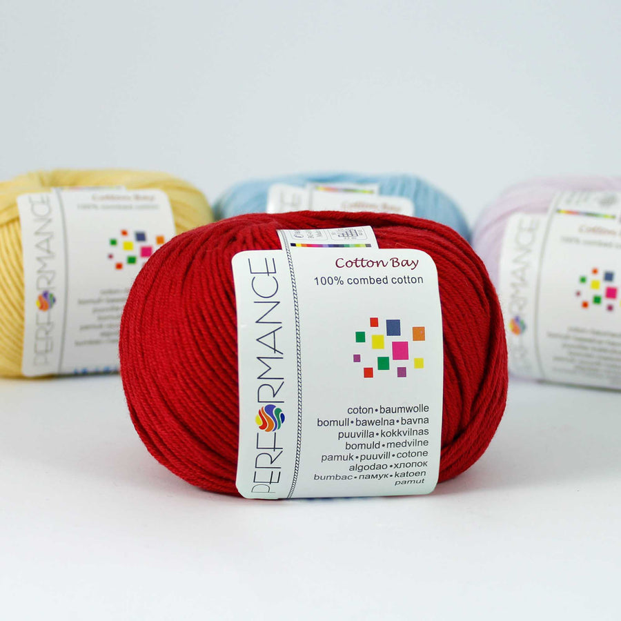 Lana Performance Cotton Bay Rojo # 21 x 50 gramos
