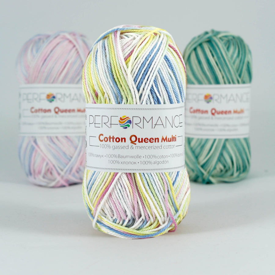 Lana Performance Cotton Queen Multi Matizado Pastel # 9051 x 50 gramos