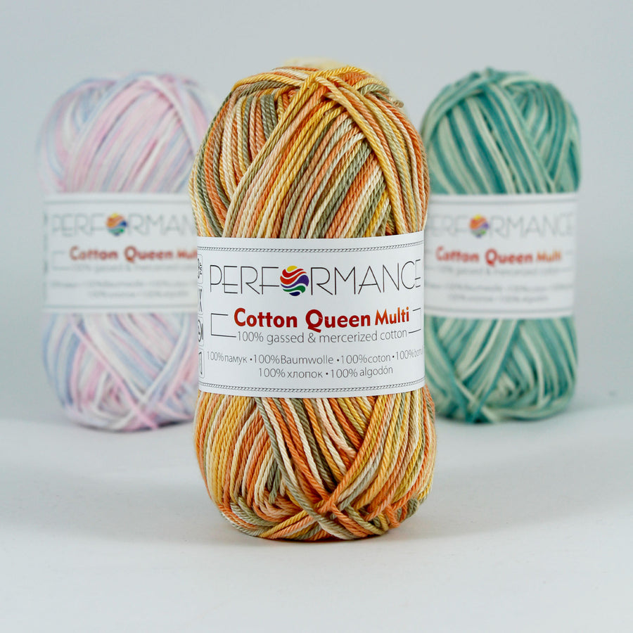 Lana Performance Cotton Queen Multi Matizado Tierra # 10402 x 50 gramos