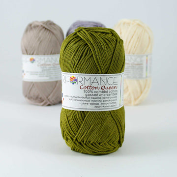 Lana Performance Cotton Queen Verde Oliva # 1520 x 50 gramos