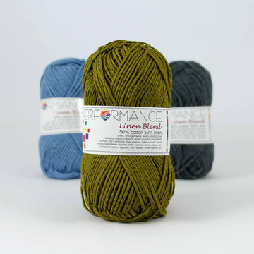 Lana Performance Cotton Linen Verde Oliva # 152 x 50 gramos