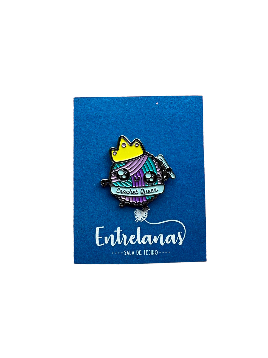 Pin decorativo Reina del Crochet