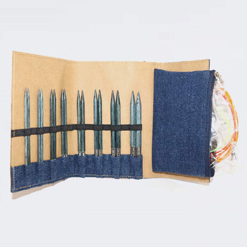 Kit de Agujas Circulares Intercambiables Knit Pro Madera Indigo Special Edition