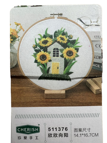 Kit Bordado Casa con Girasoles - 511376