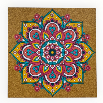 Kit de Pintura con Diamantes 5D - Diamond Paint - Mandala Flor - 30 x 30 cm