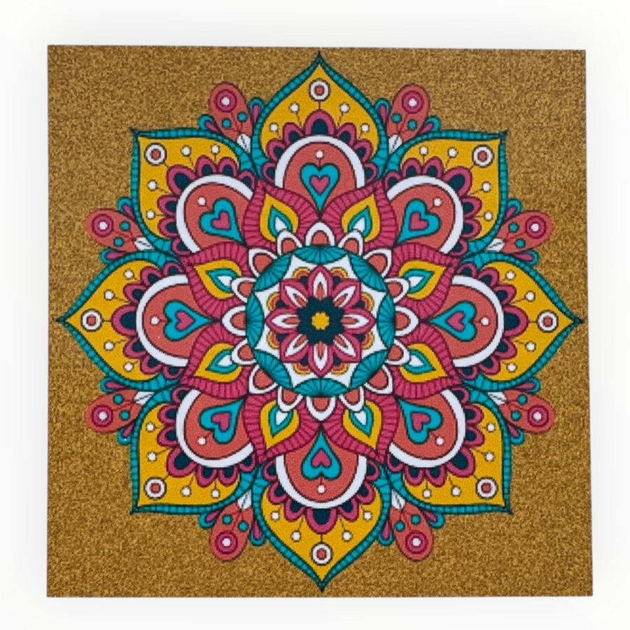 Kit de Pintura con Diamantes 5D - Diamond Paint - Mandala Flor - 30 x 30 cm