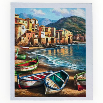 Kit de Pintura con Diamantes 5D - Diamond Paint - Canoas - 30 x 40 cms