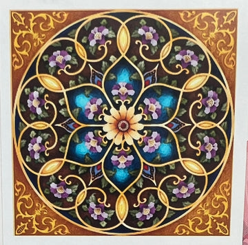 Kit de Pintura con Diamantes 5D - Diamond Paint - Mandala Amarillo - 30 x 30 cms