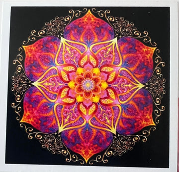 Kit de Pintura con Diamantes 5D - Diamond Paint - Mandala Fucsia - 30 x 30 cms