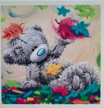 Kit de Pintura con Diamantes 5D - Diamond Paint - Oso Gris - 30 x 30 cms