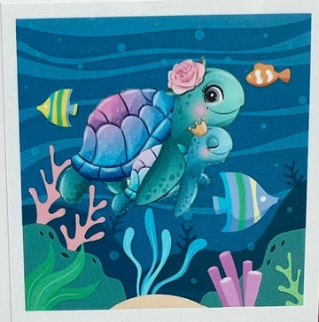 Kit de Pintura con Diamantes 5D - Diamond Paint - Tortuga - 30 x 30 cms