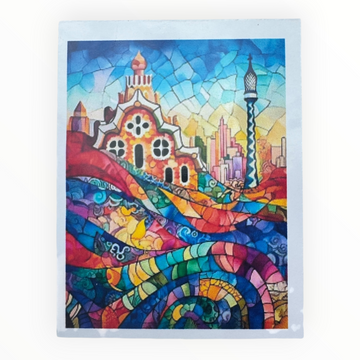 Kit de Pintura con Diamantes 5D - Diamond Paint - Gaudi - Paisaje - 30 x 40 cms