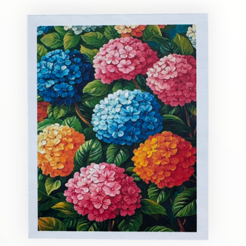Kit de Pintura con Diamantes 5D - Diamond Paint - Hortensias - 30 x 40 cm