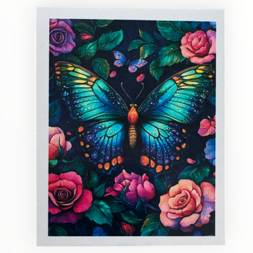 Kit de Pintura con Diamantes 5D - Diamond Paint - Mariposa - 30 x 40 cm