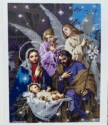 Kit de Pintura con Diamantes 5D - Diamond Paint - Nacimiento - 40 x 30 cms