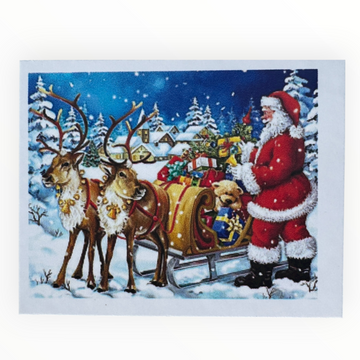 Kit de Pintura con Diamantes 5D - Diamond Paint - Navidad - Santa Trineo - 30 x 40 cm