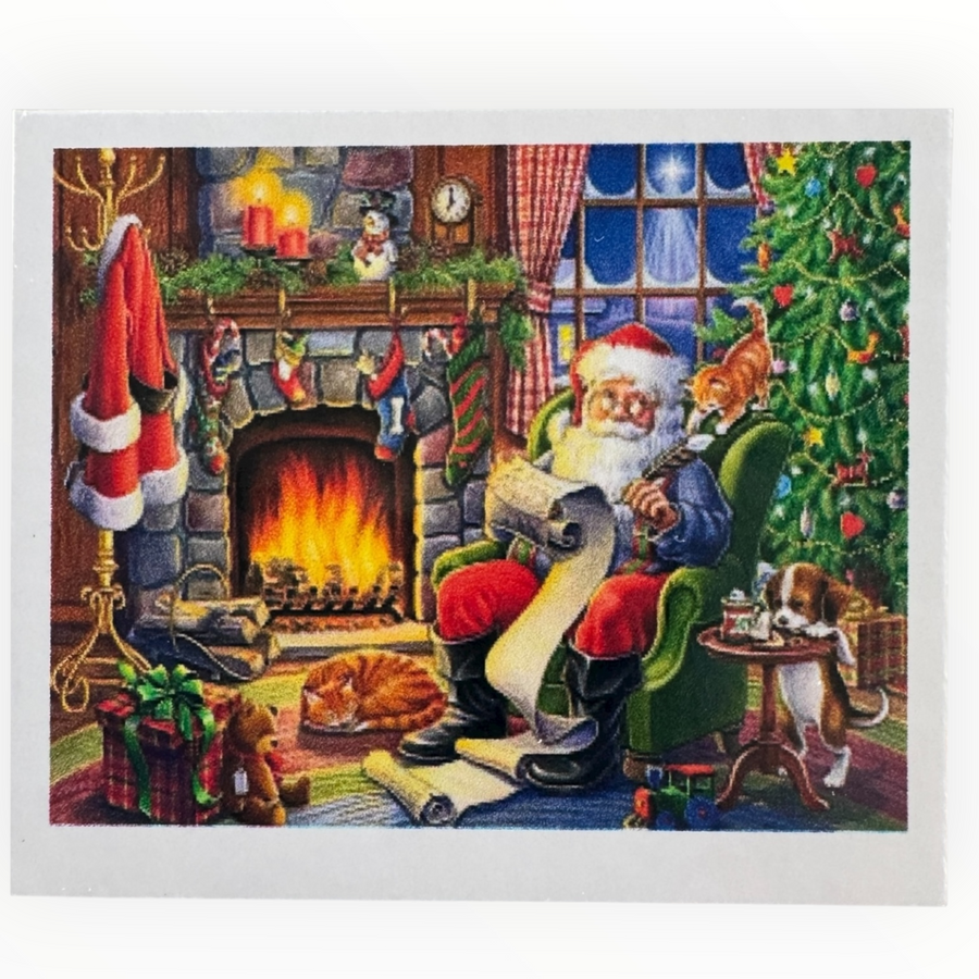 Kit de Pintura con Diamantes 5D - Diamond Paint - Navidad - Santa Lista - 30 x 40 cm