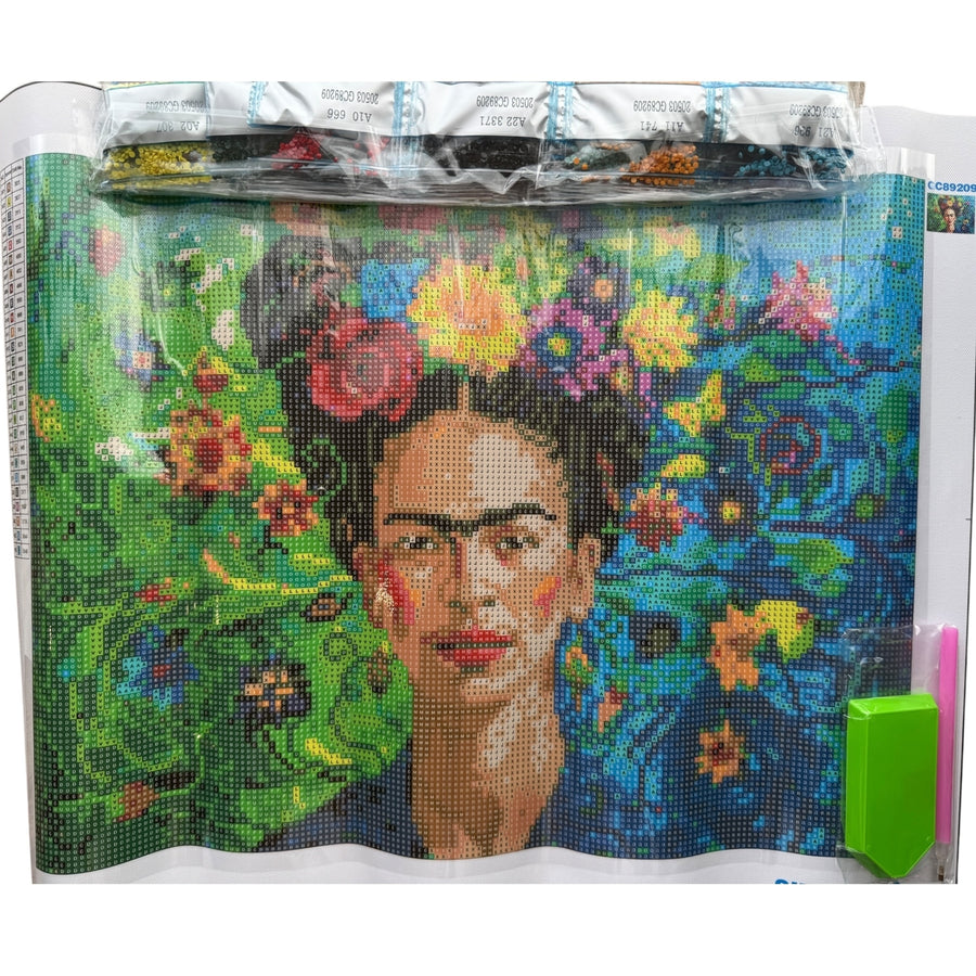 Kit de Pintura con Diamantes 5D - Diamond Paint - Frida - 50 x 40 cms